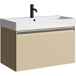 AQWELLA Pure подвесная тумба под умывальник 81 см, цвет бежевый матовый